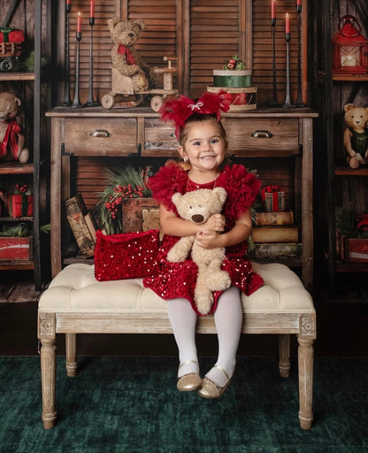 Rhubarb Silk Taffeta and Fluffy Feather Bow