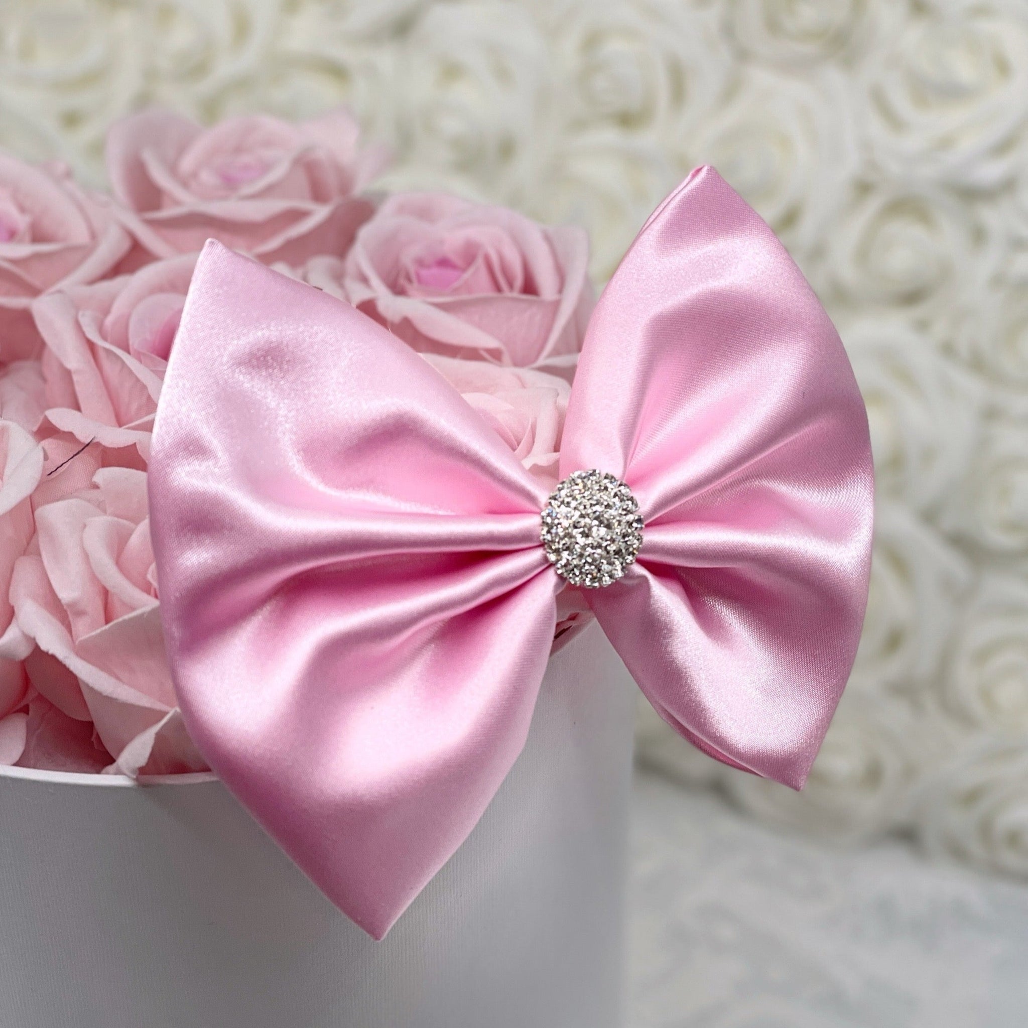 Shiny Iced Peppermint Satin Bow