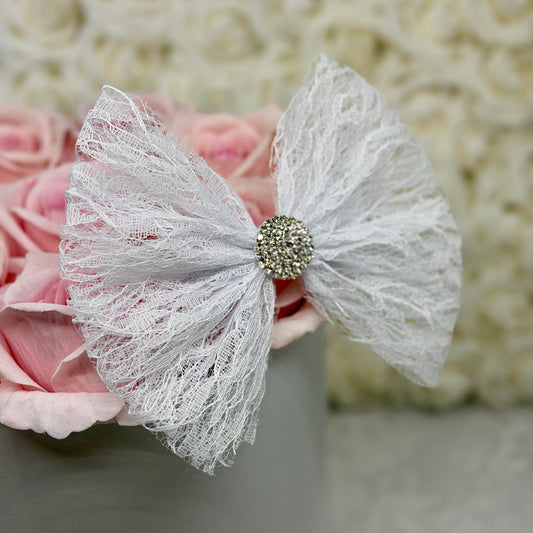 White Lace Bow