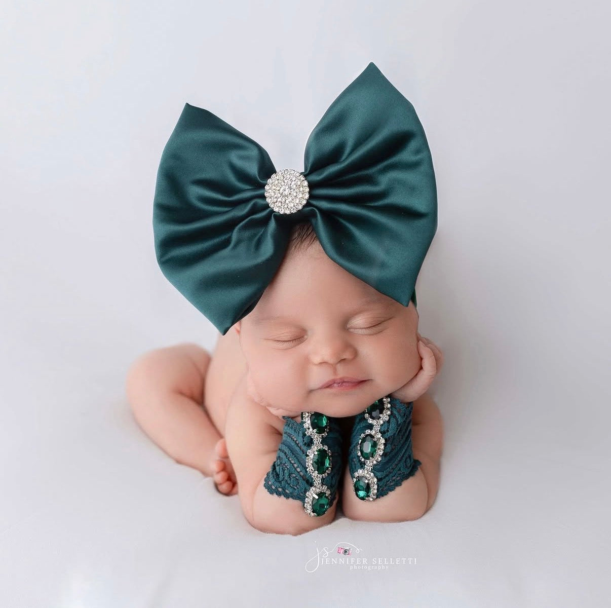 Hunter Green Satin Bow