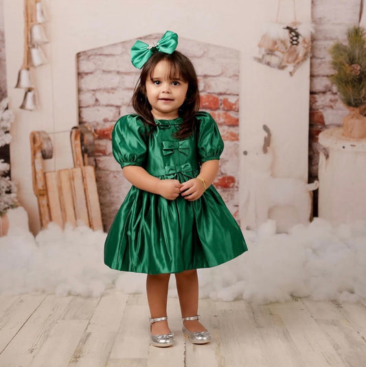 Kelly Green Satin Bow
