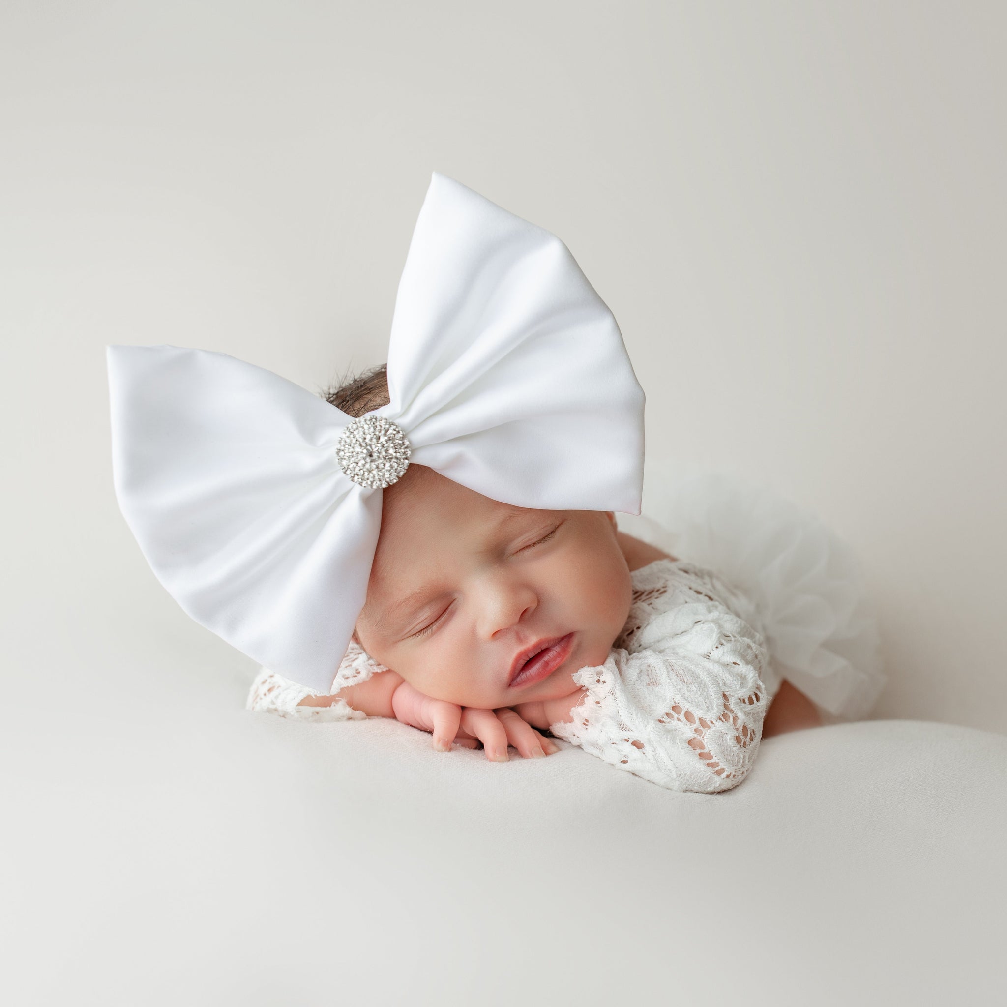 White Satin Bow