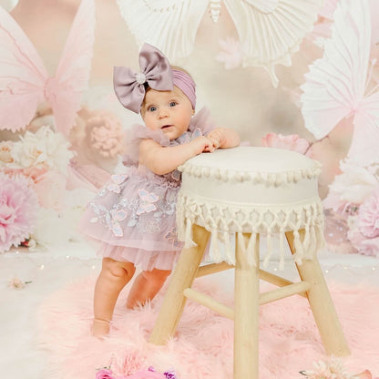 Light Mauve Satin Bow
