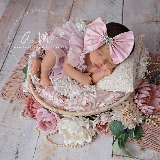 Candy Pink Silk Taffeta Bow