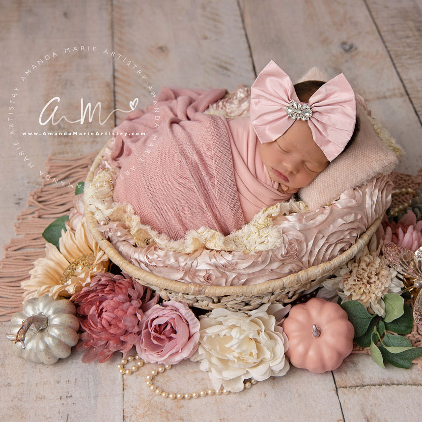 Candy Pink Silk Taffeta Bow