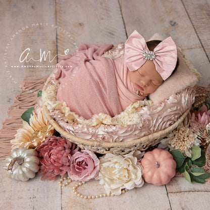 Candy Pink Silk Taffeta Bow