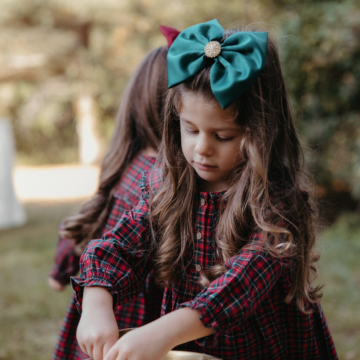 Hunter Green Satin Bow