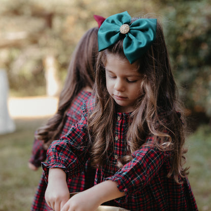 Hunter Green Satin Bow