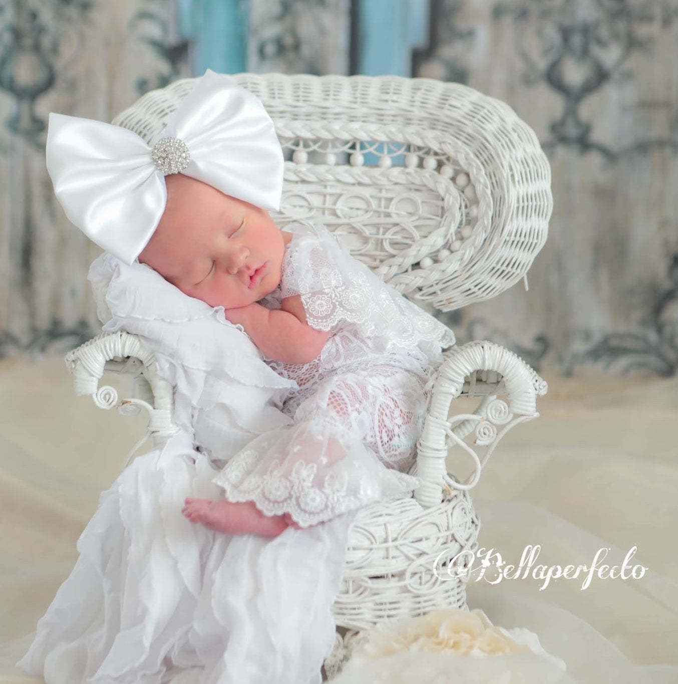 White Satin Bow