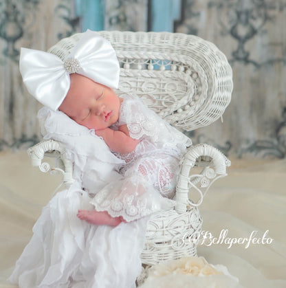 White Satin Bow