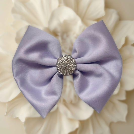 Thistle Purple Satin Bow