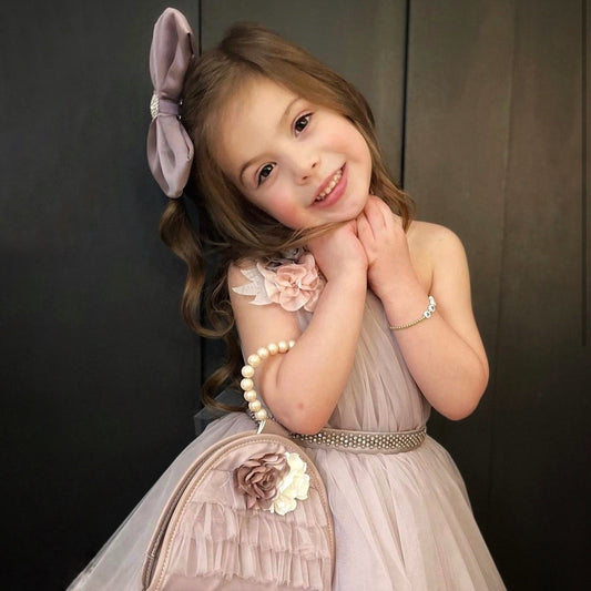 Light Mauve Satin Bow