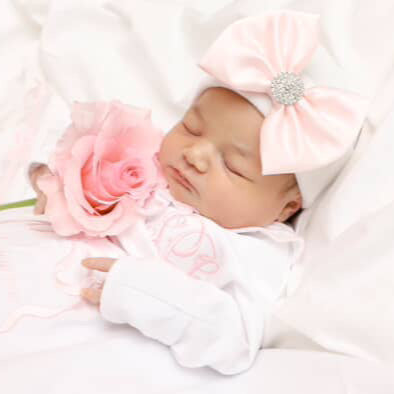 Satin Bow Hospital Hat