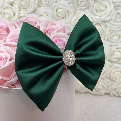 Hunter Green Satin Bow