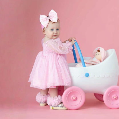 Powder Puff Pink Satin Bow