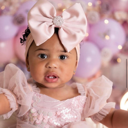 Rose Pink Satin Bow