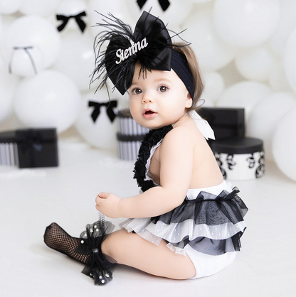 Custom Rhinestone Nameplate Bow (PRE-ORDER)