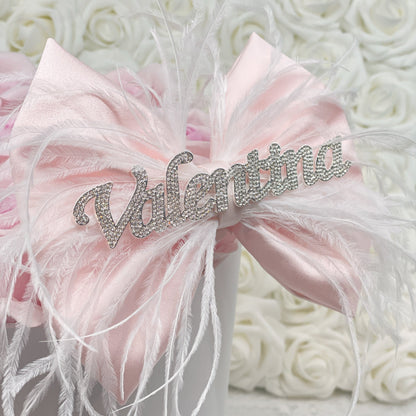 Custom Rhinestone Nameplate Bow (PRE-ORDER)