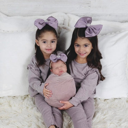Light Mauve Satin Bow