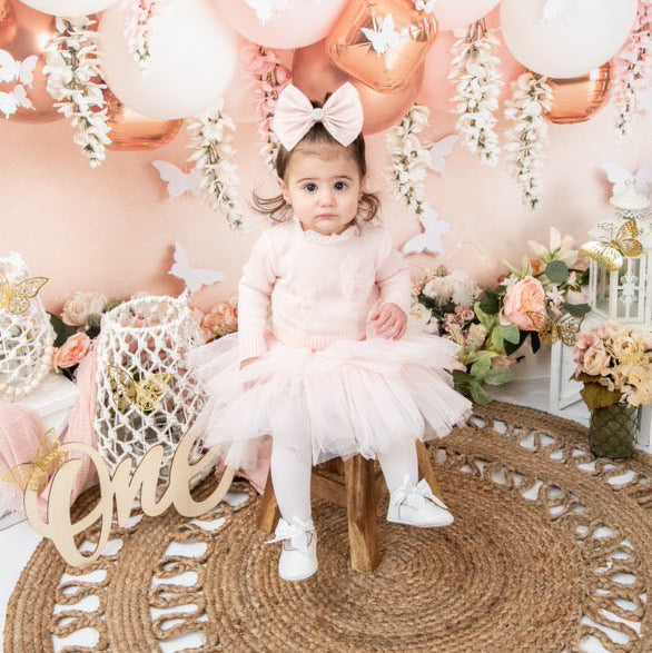 Soft Pink Silk Taffeta Bow