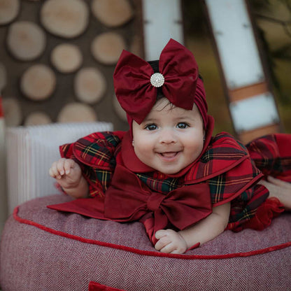 Rhubarb Silk Taffeta Bow