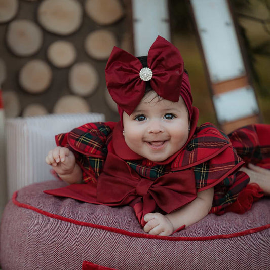 Rhubarb Silk Taffeta Bow