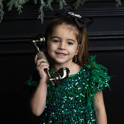 Custom Rhinestone Nameplate Bow (PRE-ORDER)
