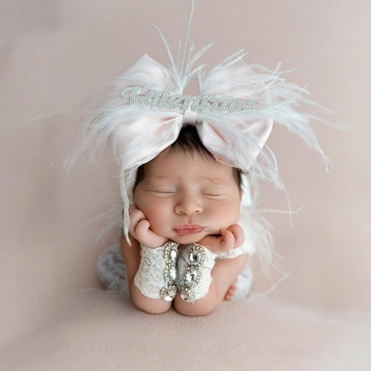 Custom Rhinestone Nameplate Bow (PRE-ORDER)