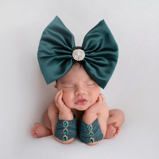Hunter Green Satin Bow