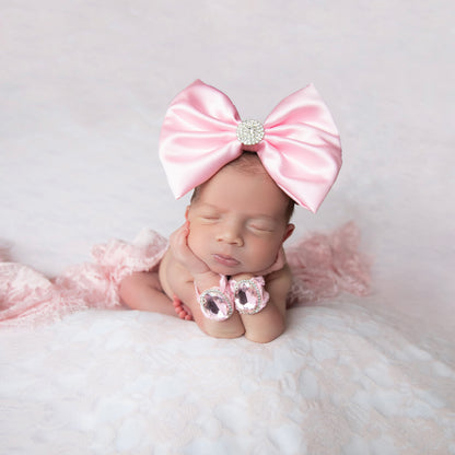Candy Pink Satin Bow