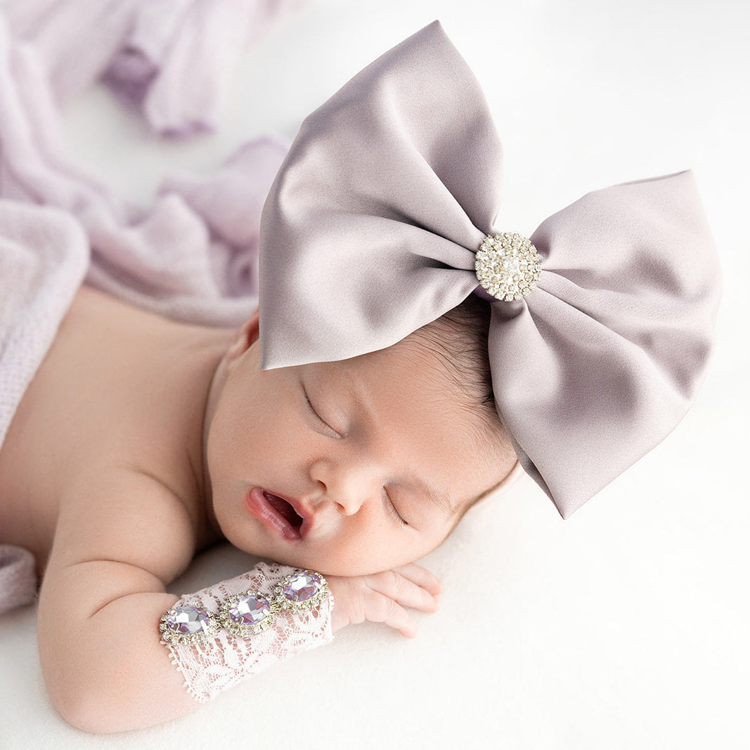 Light Mauve Satin Bow