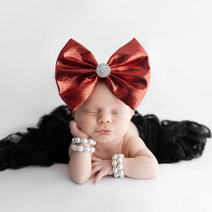 Ruby Red Tinsel Bow