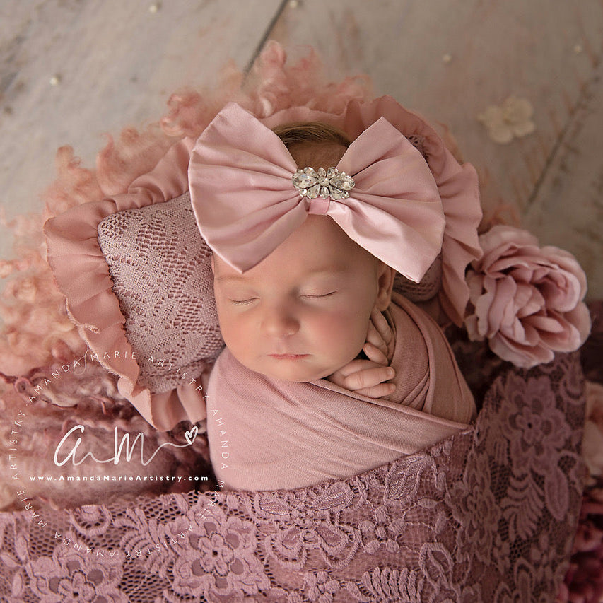 Candy Pink Silk Taffeta Bow
