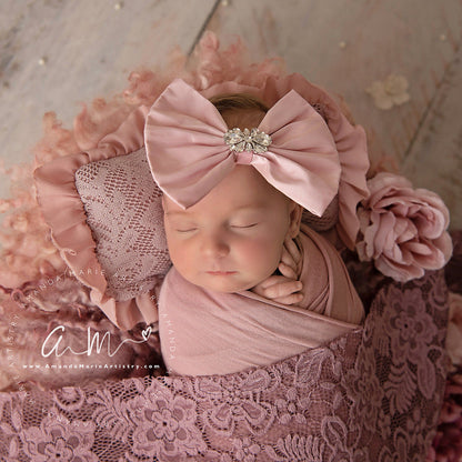 Candy Pink Silk Taffeta Bow