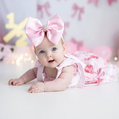 Shiny Iced Peppermint Satin Bow