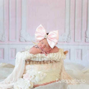 Ice Pink Satin Bow