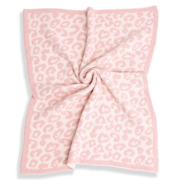 Pink Leopard Baby Blanket